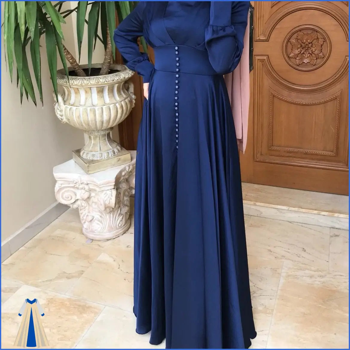 Robe Orientale Bleu Nuit