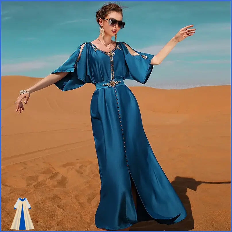 Robe Orientale Bleu Roi