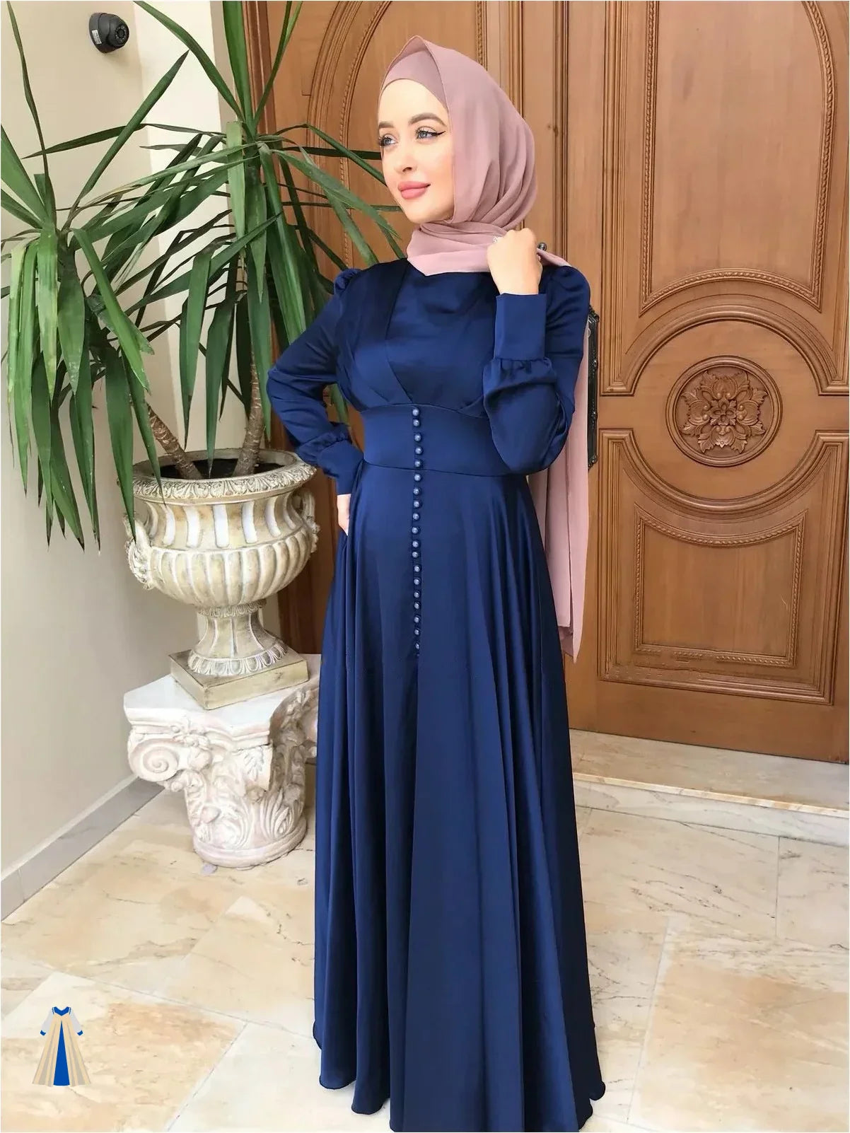 Robe Orientale Bleu Nuit