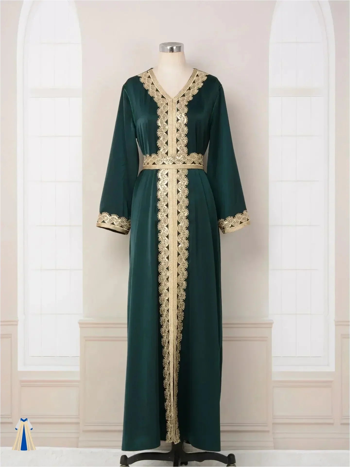 Robe Orientale Vert Émeraude